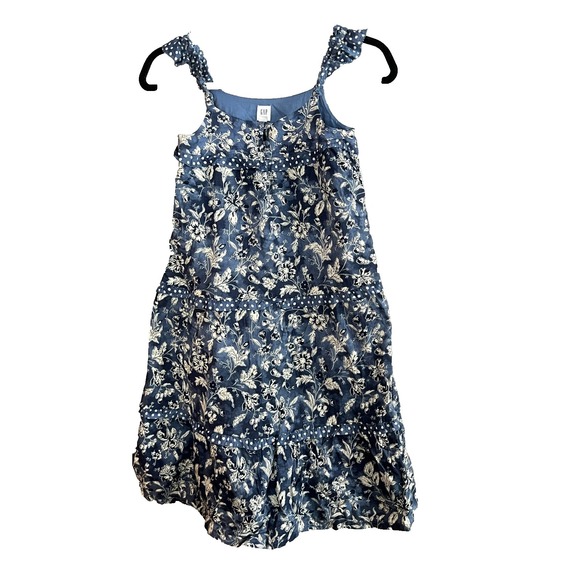 GAP Other - GAP Kids Blue‎ and White Sundress Sleeveless Cottagecore Size Medium